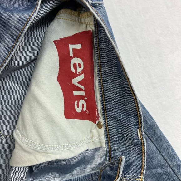 Levi's 514 Slim Straight Jeans Mens 34 x 30 Denim Pants‎ Blue Faded - Picture 14 of 16